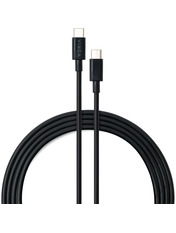 Кабель синхронізації Vinga Type-C to Type-C Black 1 60W 1m Black (VCDCCC31)
