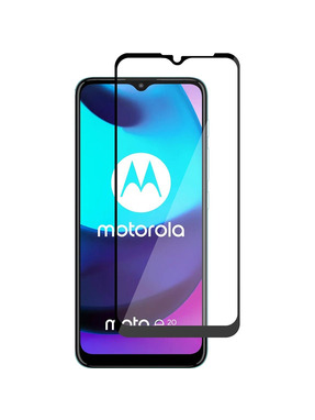 Захисне скло PowerPlant Full Screen для Motorola Moto E20 глянсове (GL602671) Black
