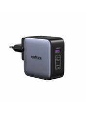 Мережевий зарядний пристрій Ugreen CD296 GaN (1 USB-A + 2 USB-C) 65W Gray