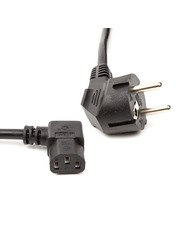 Кабель живлення PowerPlant IEC-C7 to IEC-C13 Black 2 Так 2m (3x1.5mm²) 90° Black (CC360369)