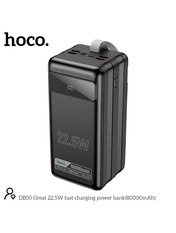 Павербанк Hoco DB50 2xUSB-C + 4xUSB-A 22,5W 80000mAh Black
