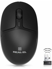 Мишка REAL-EL RM-335W Black (EL123200055)