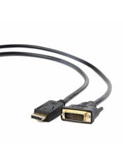 Кабель передачі відео Cablexpert CC-DPM-DVIM DisplayPort (M) to DVI (M) 1,8 1,8m Black (CC-DPM-DVIM-6)