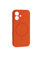 Чохол Silicone Case Full Camera Fine Ring MagSafe для Apple iPhone 17 Orange