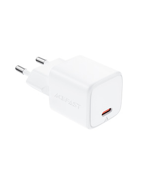 Мережевий зарядний пристрій ACEFAST A118 GaN (1 USB-C) 30W White (6974316285366)
