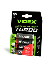 Батарейка Videx Turbo AA Alkaline 4 4шт (27020)