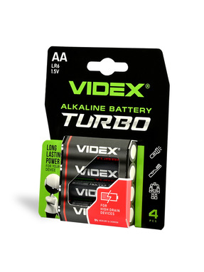 Батарейка Videx Turbo AA Alkaline 4шт (27020)