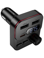 Автомобільний трансмітер Borofone BC61 Ocean 45 1 USB-A + 1 USB-C Black Чорний 45W (1 USB-A + 1 USB-C) Black