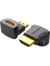 Відео адаптер Vention HDMI (F) to HDMI (M) Power adapter Black (Power adapter) Black