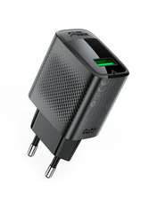 Мережевий зарядний пристрій ACEFAST A90 GaN 1 USB-A 45 Black Відсутній (1 USB-A) 45W Black