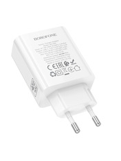 Мережевий зарядний пристрій Borofone BA109A White 40 1 USB-C Відсутній (1 USB-C) 40W White (6941991126888)