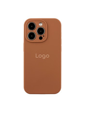Чохол Silicone Case Full Size with Frame для Apple iPhone 14 Pro Max Brown Brown (6983217405)