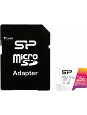 Карта пам'яті Silicon Power Elite Colorful microSD 256GB Class 10 UHS-I + SD-adapter (SP256GBSTXBV1V20)
