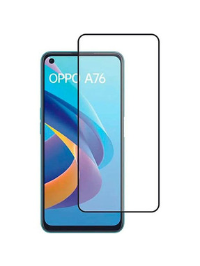Захисне скло PowerPlant Full Screen для Oppo A76 глянсове (GL601278) Black