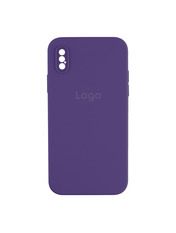 Чохол Silicone Case Square Full Camera для Apple iPhone X/XS Amethyst Amethyst (6934718520)