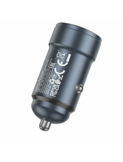 Автомобільний зарядний пристрій Hoco Z57 Glorious 30W 1 USB-C Metal Gray