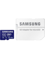 Карта пам'яті Samsung Pro Plus microSDXC 512GB UHS-I U3 + SD-adapter UHS-I U3 512 ГБ