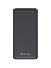 Павербанк ColorWay Slim PD 2xUSB-A 10000 Black 18 18W 10000mAh Black (CW-PB100LPG3BK-PD)