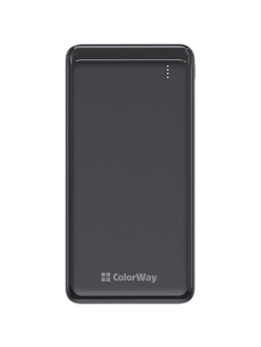 Павербанк ColorWay Slim PD 2xUSB-A 18W 10000mAh Black (CW-PB100LPG3BK-PD)