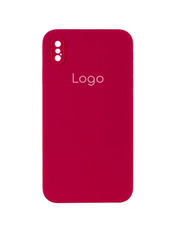 Чохол Silicone Case Square Full Camera для Apple iPhone XS Max Rose Red Rose Red (6973104825)