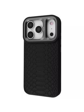 Чохол Kajsa Snake Pattern with Magnetic Ring для Apple iPhone 17 Pro Black (6998723104)