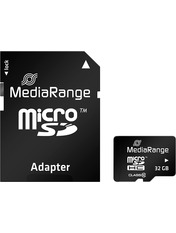 Карта пам'яті MediaRange 32 ГБ microSDHC 32GB Class 10 UHS-I + SD-adapter (MR959)