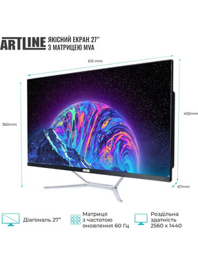 Моноблок ARTLINE Gaming G77 (G77v51Win) Black/Silver