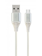 Кабель синхронізації Cablexpert AMCM USB to Type-C Білий 1 1m Білий (CC-USB2B-AMCM-1M-BW2)