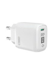 Мережевий зарядний пристрій Intaleo TCGQPD120 Type-C to Type-C (1 USB-C) 20W + кабель Type-C to Type-C White (1283126509988) 20 White 1 USB-C