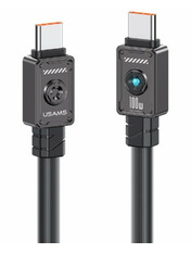 Кабель синхронізації Usams US-SJ684 Type-C to Type-C Orange 100W 1,2m Orange (SJ684USB04)