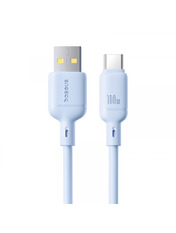 Кабель синхронізації Baseus Silky USB to Type-C Blue 1 100W 1m Blue (P10377703313-00)