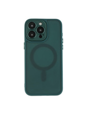 Чохол Magnetic Matte Camera Lens with Magsafe для Apple iPhone 15 Pro Max Dark Green Dark Green (6903187254)