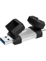 USB накопичувач Silicon Power Mobile C51 64GB Black/Silver (SP064GBUC3C51V1S) 64 ГБ