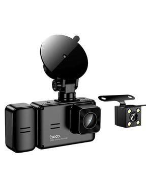 Автомобільний відеореєстратор Hoco DI62 1x Cam Black