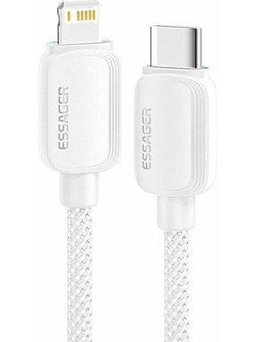 Кабель синхронізації Essager Breeze Type-C to Lightning 20W 1m White (EXCTL-WL02-P)