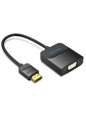 Відео адаптер Vention HDMI (M) to VGA (F) Black Power adapter (Power adapter) Black