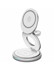 Мережевий зарядний пристрій Gelius Foldy 3в1 (1 USB-C) 15W White (99367)