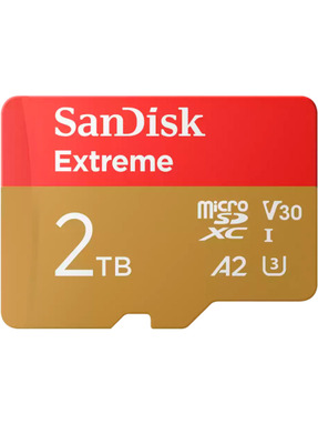 Карта пам'яті SanDisk Extreme microSDXC 2TB UHS-I U3 + SD-adapter (SDSQXAV-2T00-GN6MA)