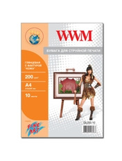 Папір Кольоровий WWM GL200.10 200 10 арк. White A4 10 арк., щільність 200 г/м2