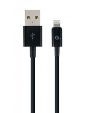 Кабель синхронізації Cablexpert CC-USB2P-AMLM USB to Lightning Black 2m Black (CC-USB2P-AMLM-2M)