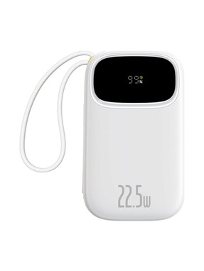 Павербанк Baseus EnerFill FC31 Digital Display 2xUSB-C + 1xUSB-A 22,5W 20000mAh Moon White (P10082107213-00)