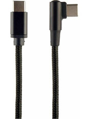 Кабель синхронізації Cablexpert Type-C to Type-C Black 0,2 10W 0,2m 90° Black (CC-USB2-CMCML-0.2M)