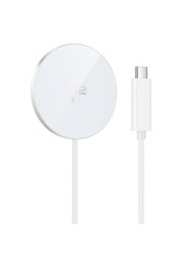 Бездротовий зарядний пристрій Hoco CW63 Fast Qi2 magnetic White 15 White