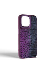 Чохол Harder Glamorous Croco  для Apple iPhone 14 Pro Max Dark Purple