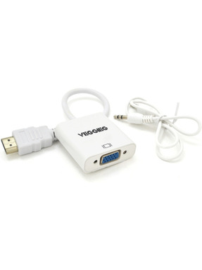 Відео адаптер VEGGIEG HDMI (M) to VGA (F) White