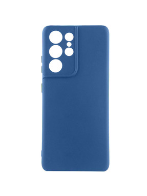 Чохол GETMAN Liquid Silk Full Camera для Samsung Galaxy S908 S22 Ultra Navy Blue (6938502174)