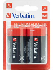 Батарейка Verbatim Premium Alkaline D (R20, LR20) Alkaline 2шт (49923)