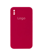 Чохол Silicone Case Square Full Camera для Apple iPhone X/XS Rose Red Rose Red (6947102583)