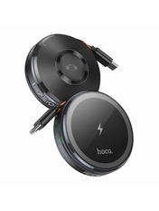Мережевий зарядний пристрій Hoco CQ18 2-in-1 Magnetic Silver (1 USB-C) 15W + кабель Lightning Silver