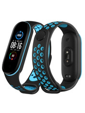 BeCover Vents Style Mi Band 7 Синій Black/Blue (710503)